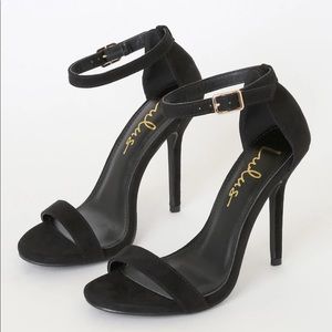 Black Single Strap Heels